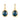 Beatrice Oval Gemstone Drop Earrings Gold Sapphire Hydro